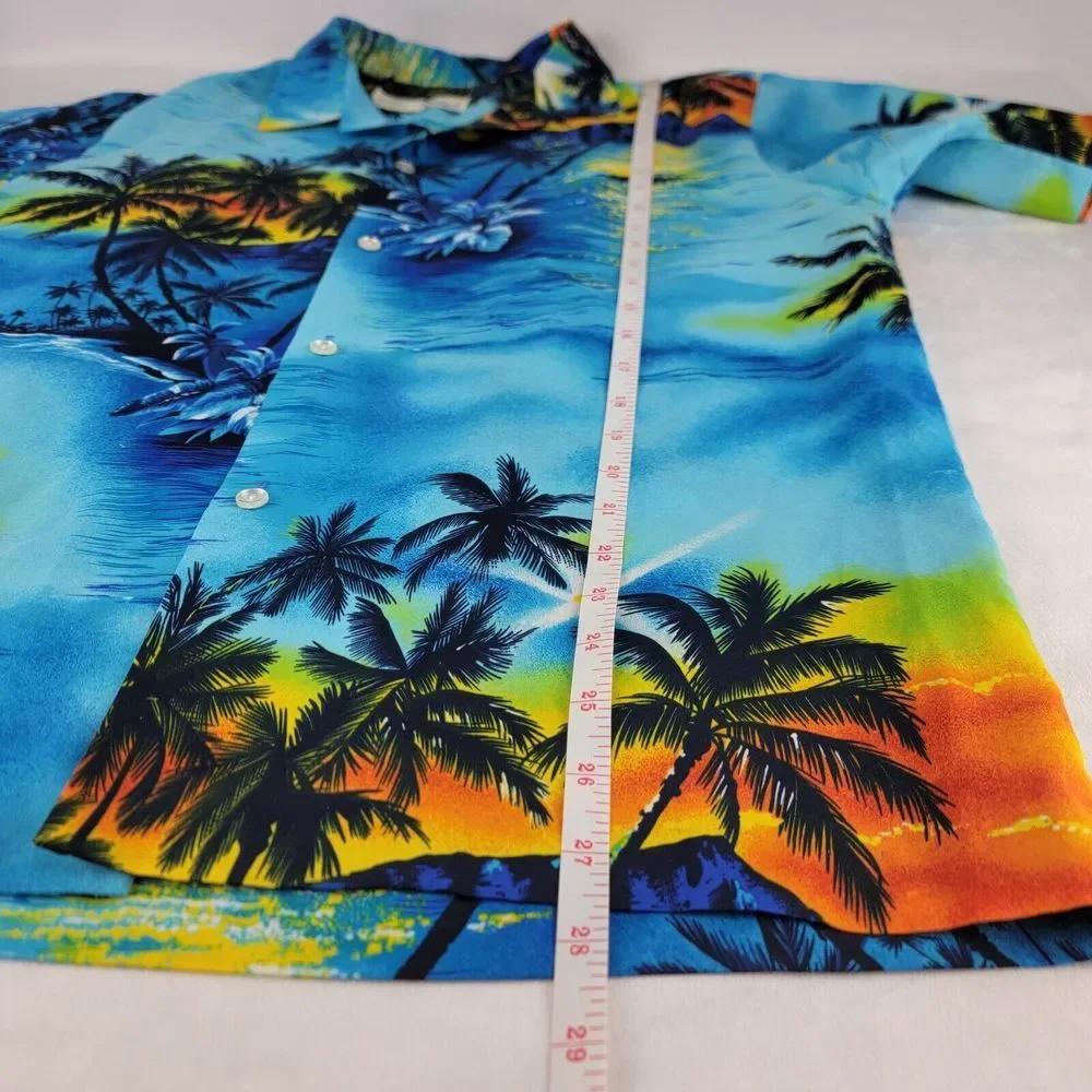 KoleKole‎ Hawaii Vintage Button Up Shirt USA Luau Beach Vacation Ocean Nature L
